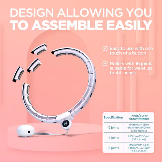 Wholesale Gym Adjustable Adult Exercise Sports Equipment Weighted Smart Fitness Hula Hoop