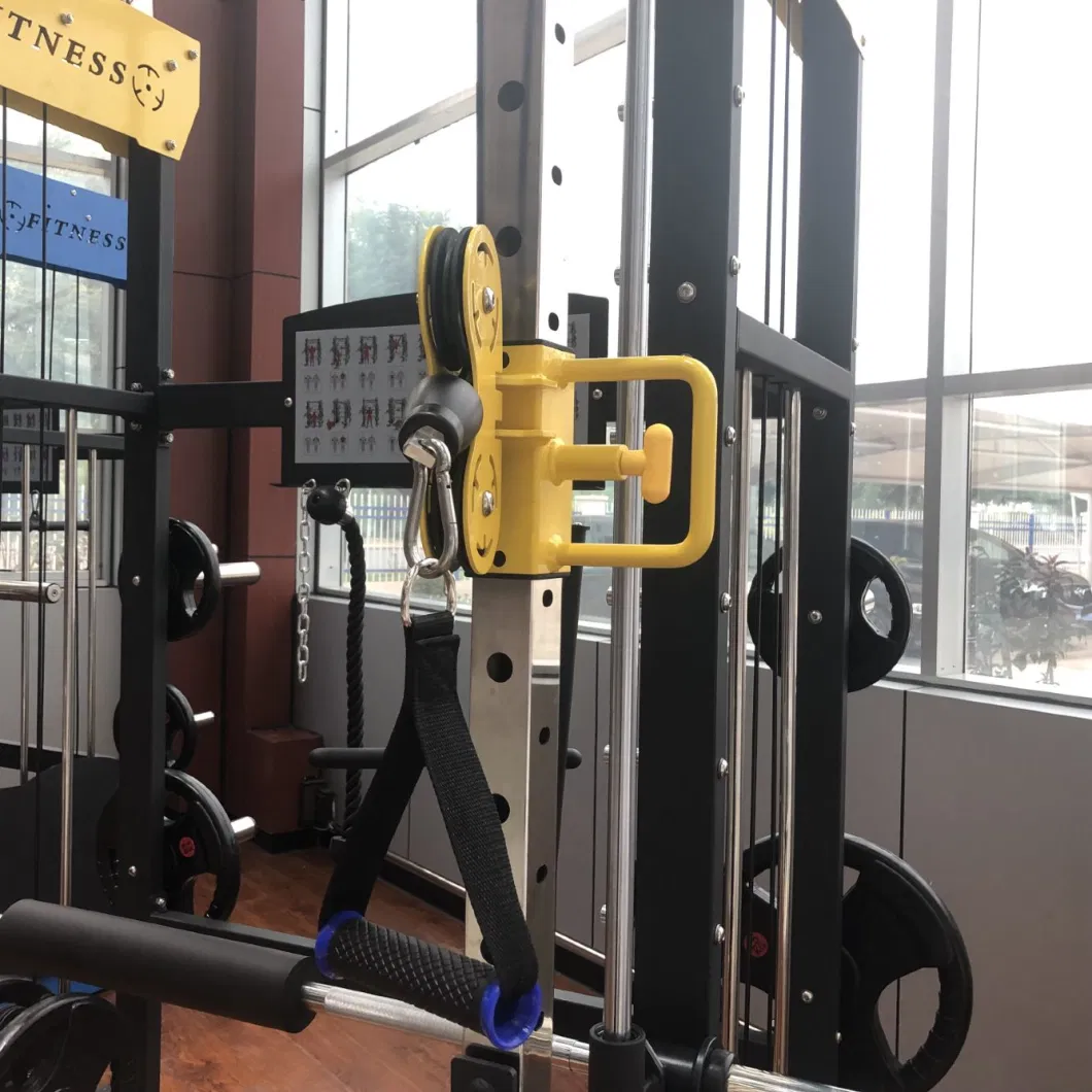 Home Gym Fitness Commercial Multi-Functional Trainer Cable Crossover Squat Power Rack Training All in One Trainer Gym Smith Machine Gym Equipment